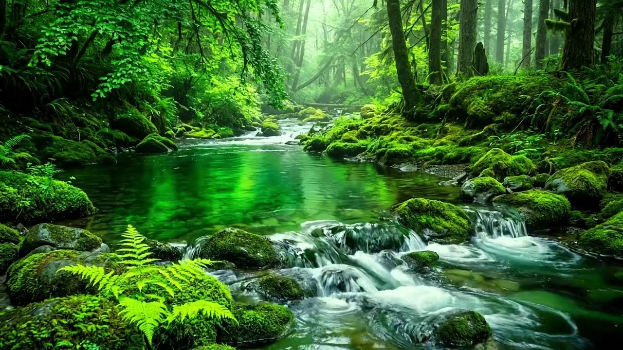 Forget Stress and Fatigue, Relax by Cool Forest Stream, Gentle Birdsong and Soothing Nature Sounds