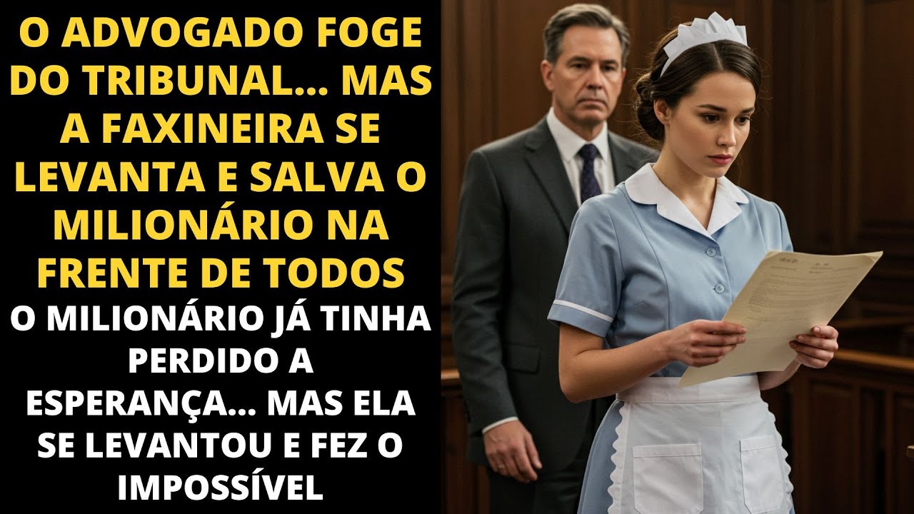 O ADVOGADO FOGE DO TRIBUNAL… MAS A FAXINEIRA SE LEVANTA E SALVA O MILIONÁRIO NA FRENTE DE TODOS