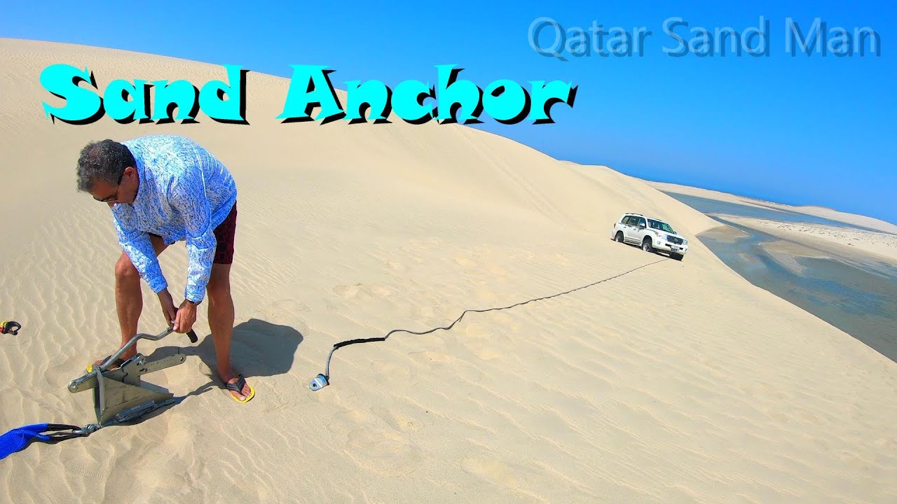 Sand Anchor Inland Sea, SeaLine Beach, Toyota Land Cruiser recovered from Qatar sand dunes