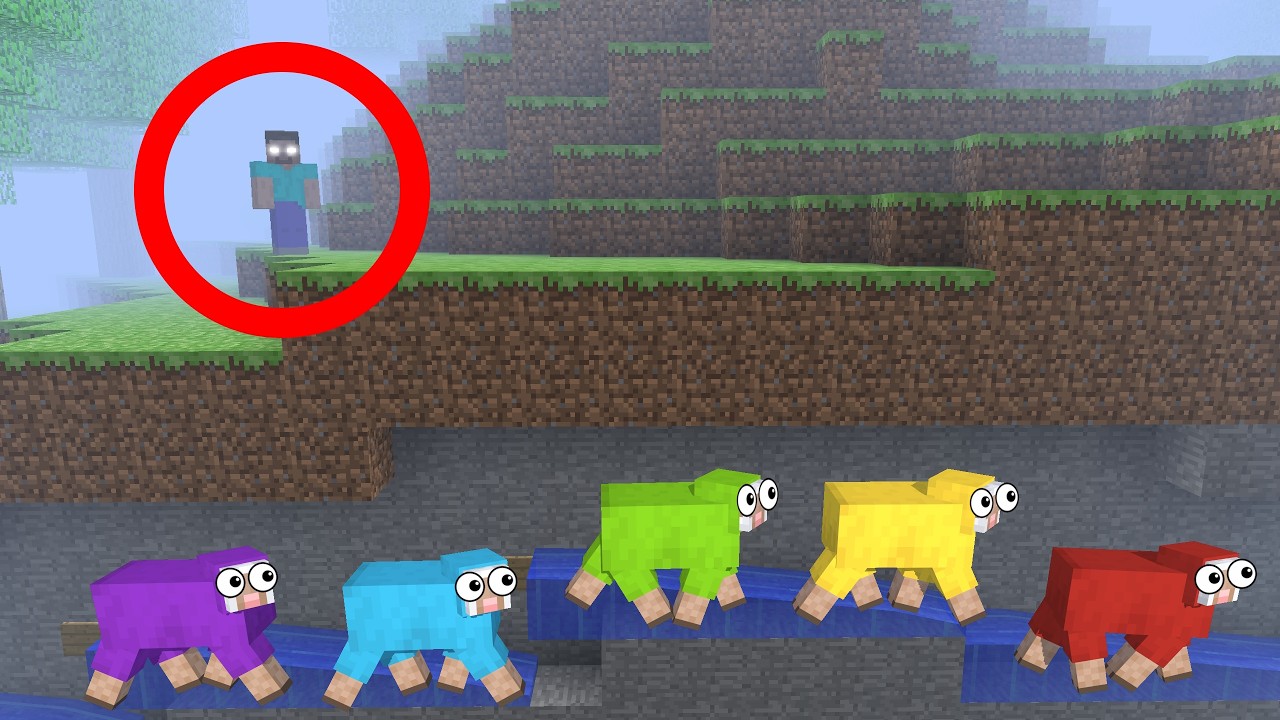 The Nostalgia Sheep Race (Minecraft Marble Race)