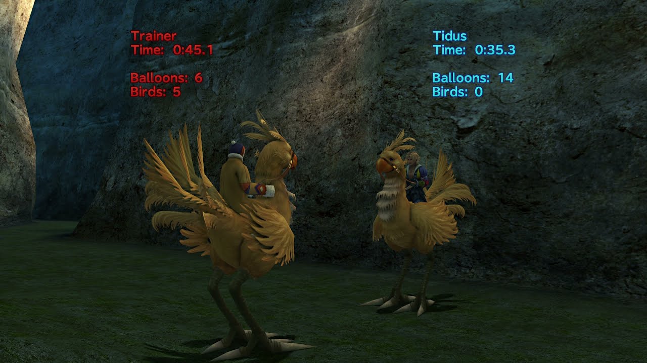 FFX - Sun Sigil - Catcher Chocobo race (14 balloons, 0 birds)