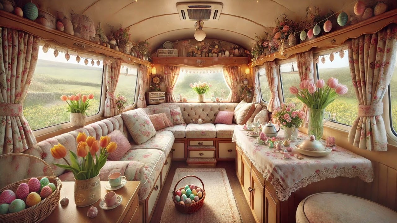 Cozy Easter Caravan | Shabby Chic Vintage Spring Escape