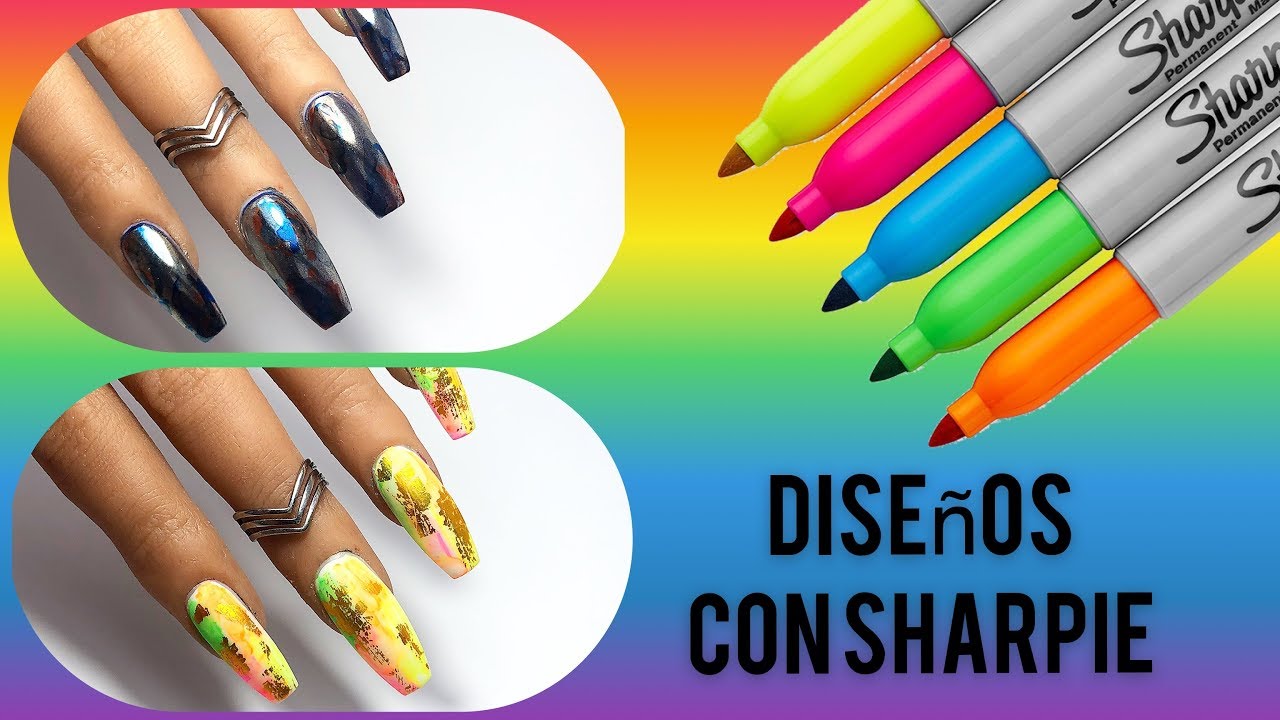 SHARPIE DISEÑO DE UÑAS
