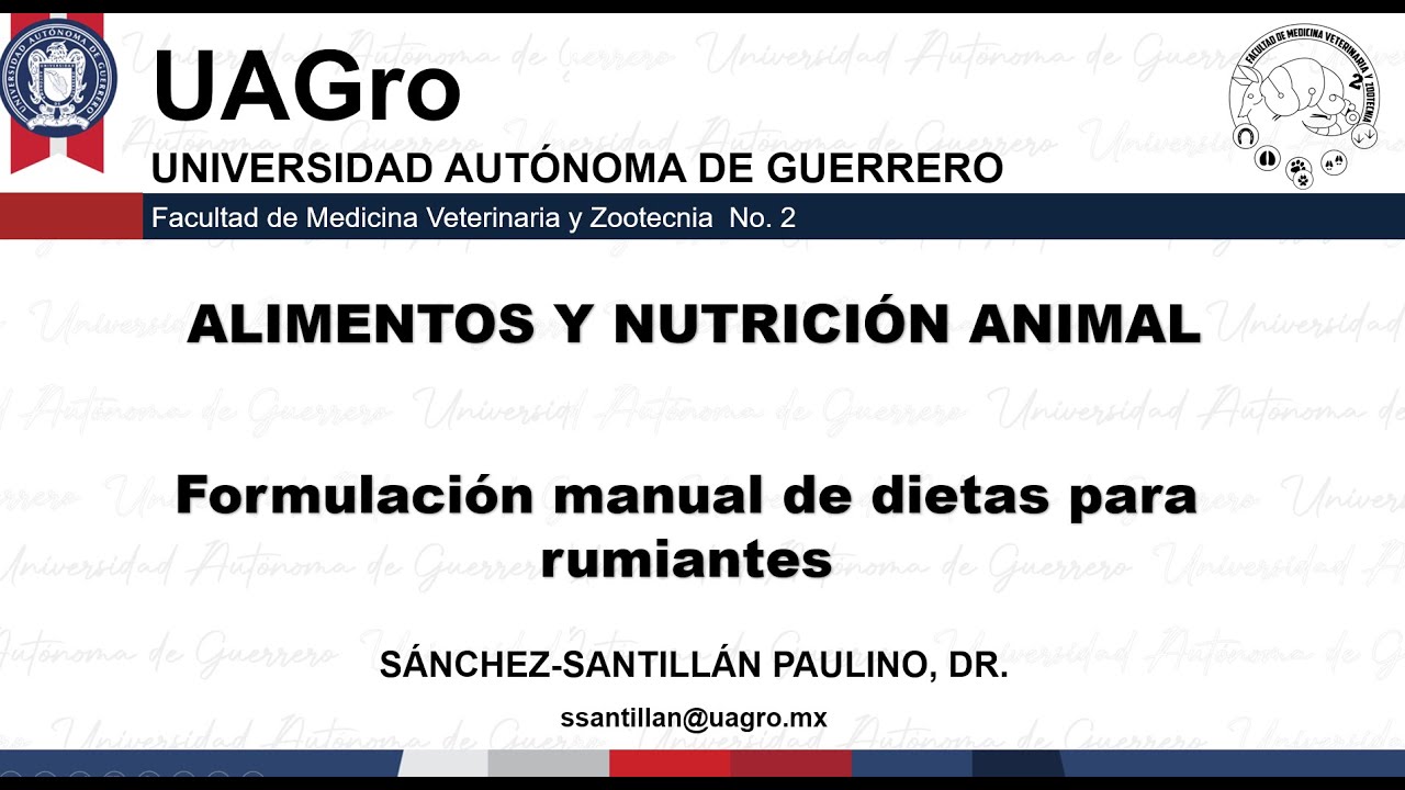 Clase de formulación dieta rumiantes de manera manual