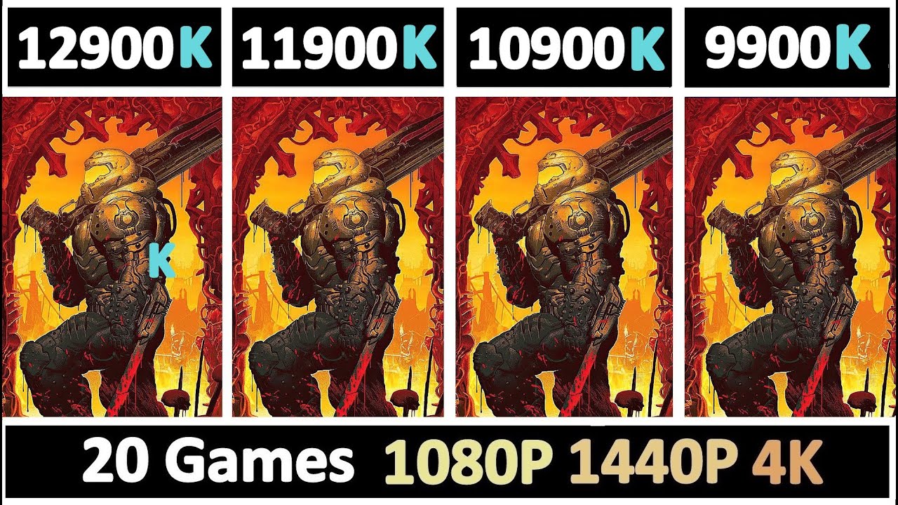 Intel I9 12900K vs 11900K vs 10900K vs 9900K | Tested 20 Games |