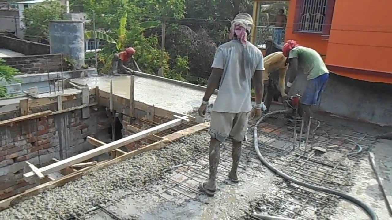 How to use vibrator in roof casting