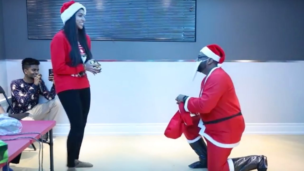 Surprise Santa Claus Proposal