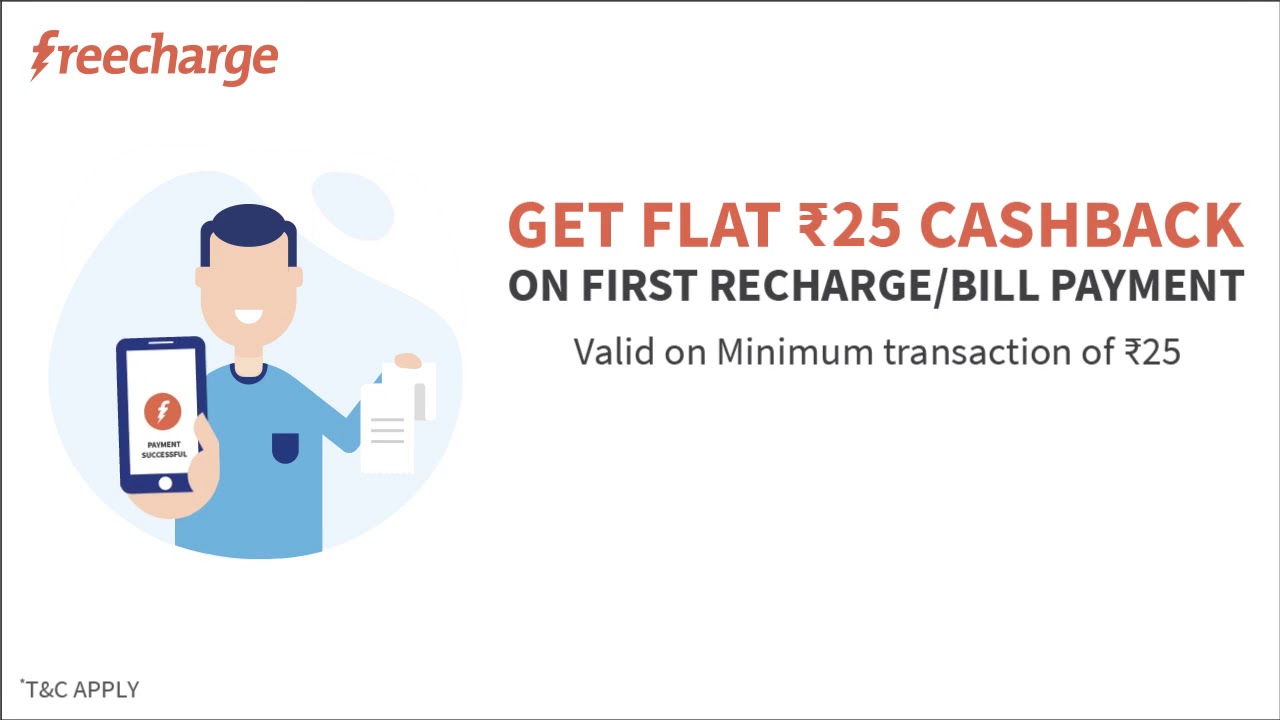 FreeCharge - NEW25 New User Offer