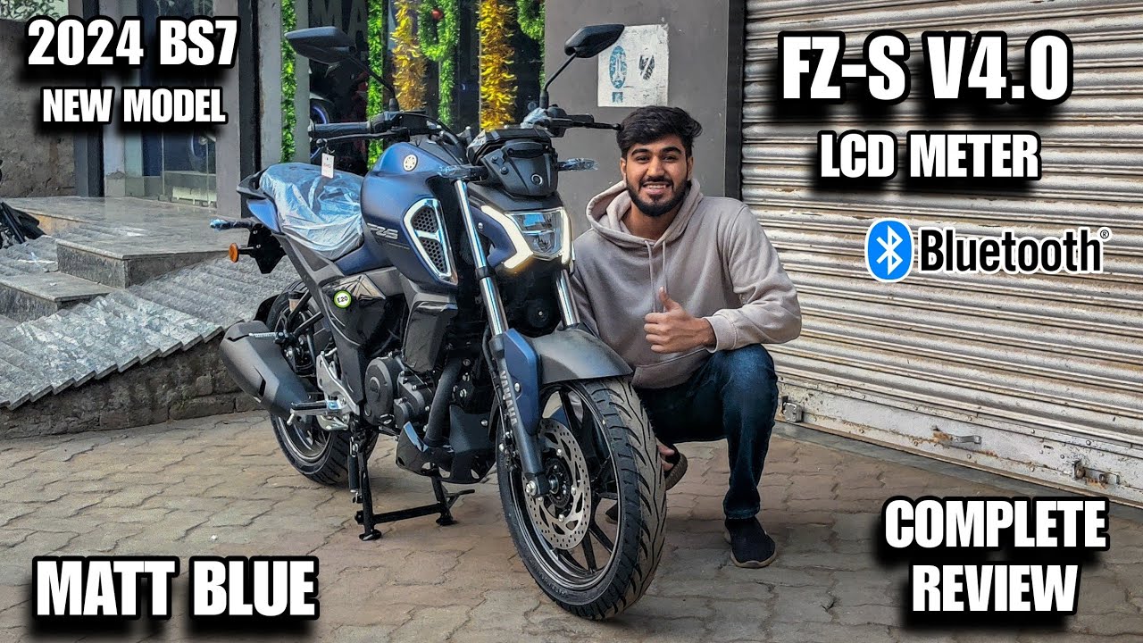 Redesign with New Features! New 2024 BS7 E20 Yamaha FZ-S V4 Matte Blue Edition! TCS | LCD | #MxK