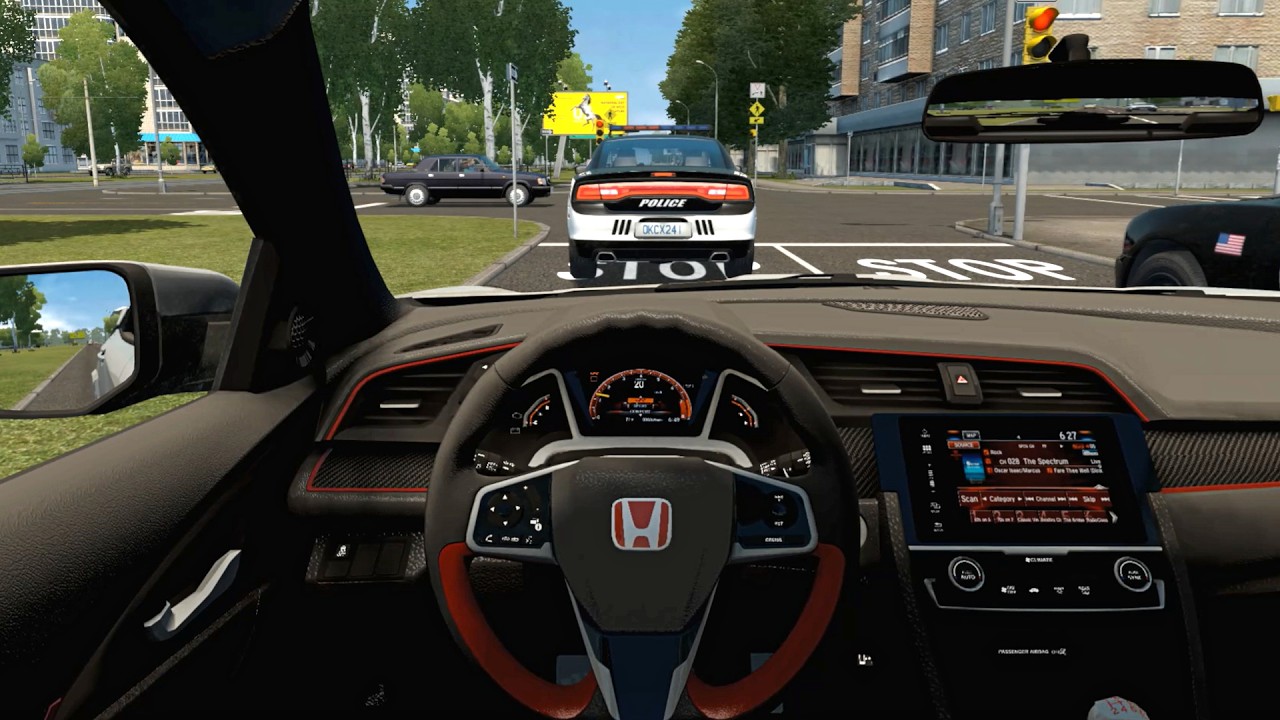 2018 Honda Civic Type R - City Car Driving [Steering Wheel Game Play]