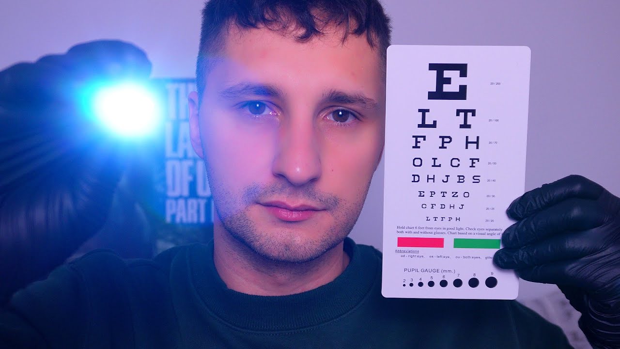 ASMR Friendly Eye Checkup (whispered personal attention)