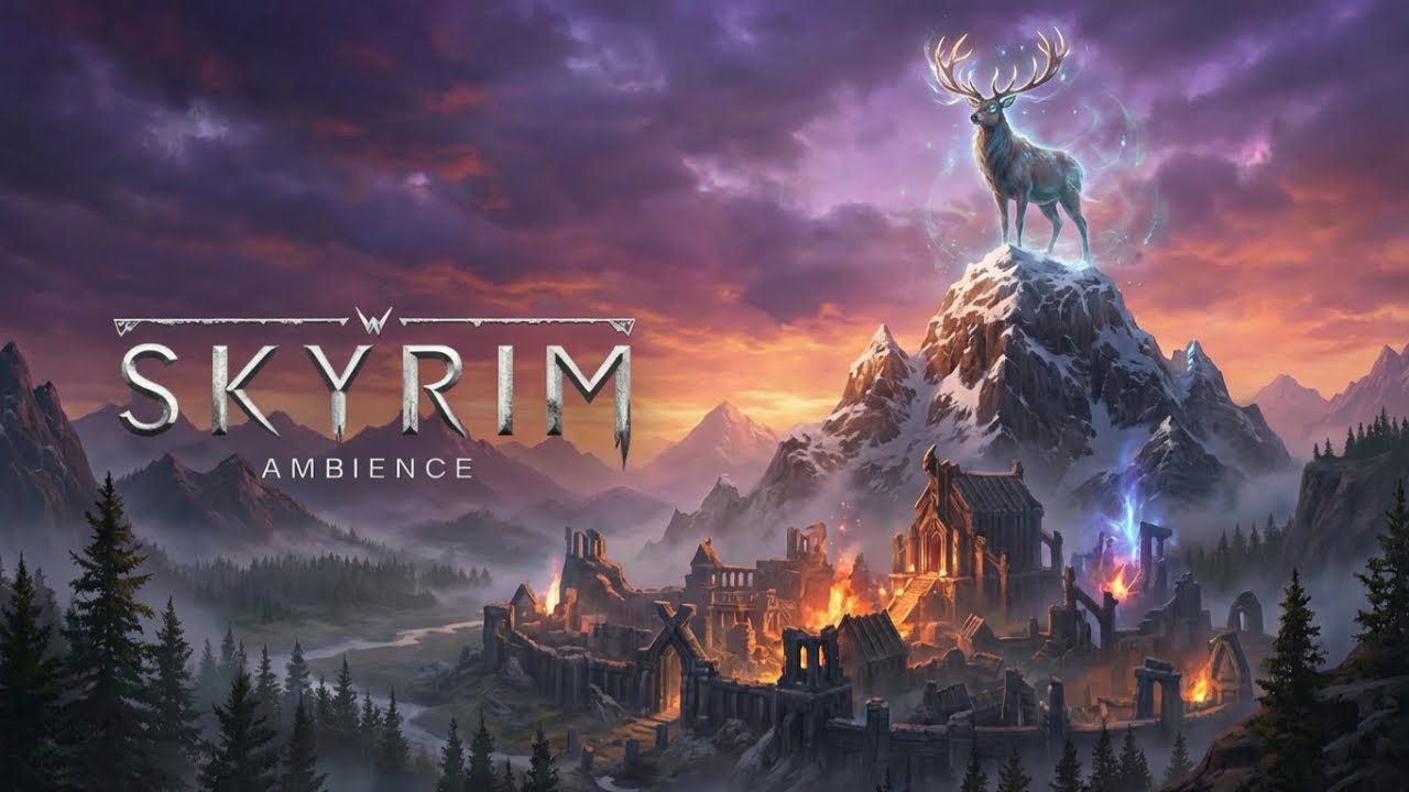 Skyrim Ambient Music | Nordic & Fantasy Mountains, Taverns & Ancient Lands