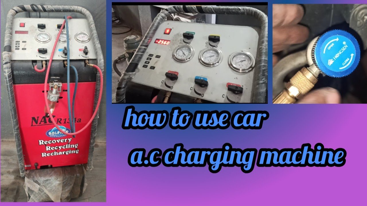 how to use car A.C charging machine|hindi|autoshala|