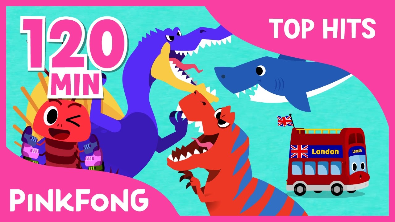 The Best Songs of April 2017 | Spinosaurus VS T-Rex | +Compilation | Pinkfong Songs for Children
