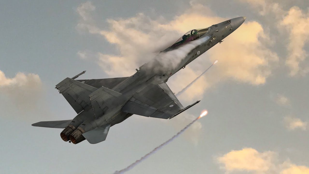 FINNISH  HORNET FLARING THE SKY AT RADOM AIR SHOW  - 4K