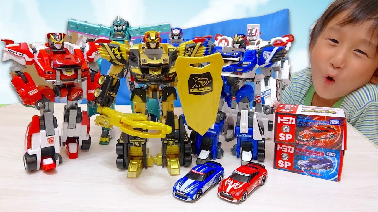 映画「ドライブヘッド」サイクロンインターセプターブラックマックス＆トミカ GT-R 警察・消防カラー【かとちゃん】