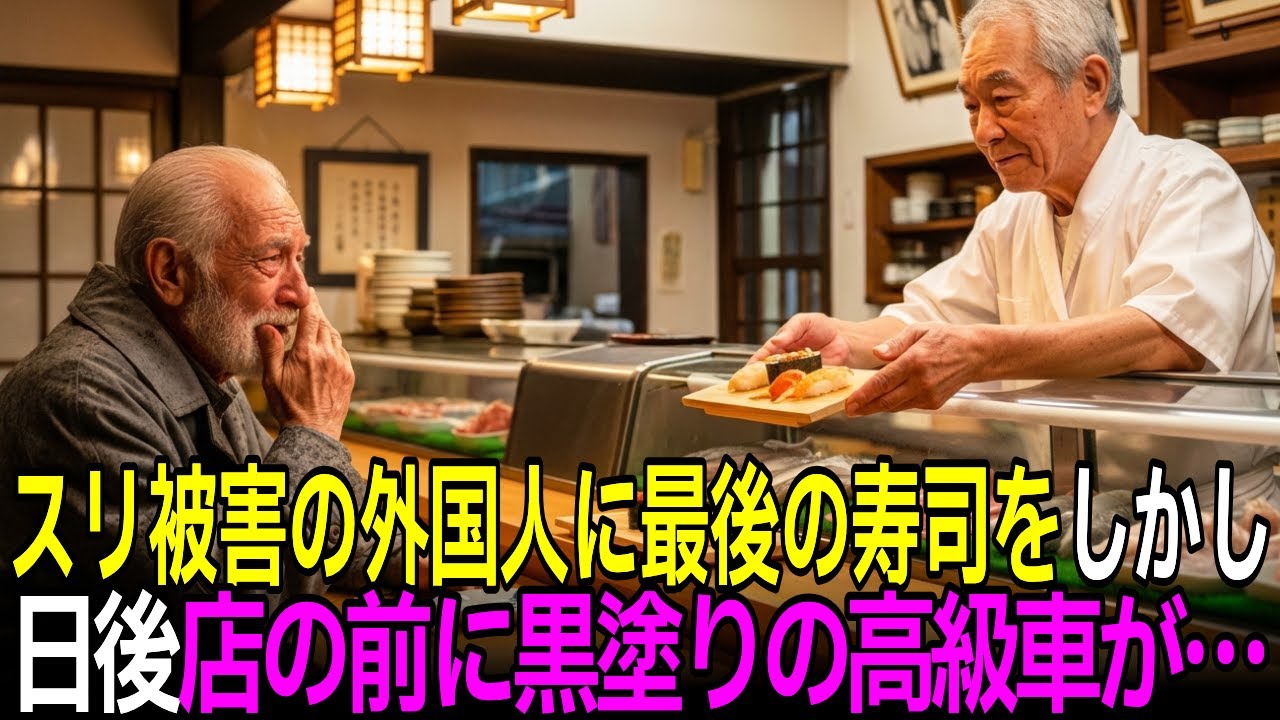 差し押さえ前夜、無一文の外国人に全てを振舞った寿司職人…3日後、店の前に止まった黒塗りの車から降りてきたのは