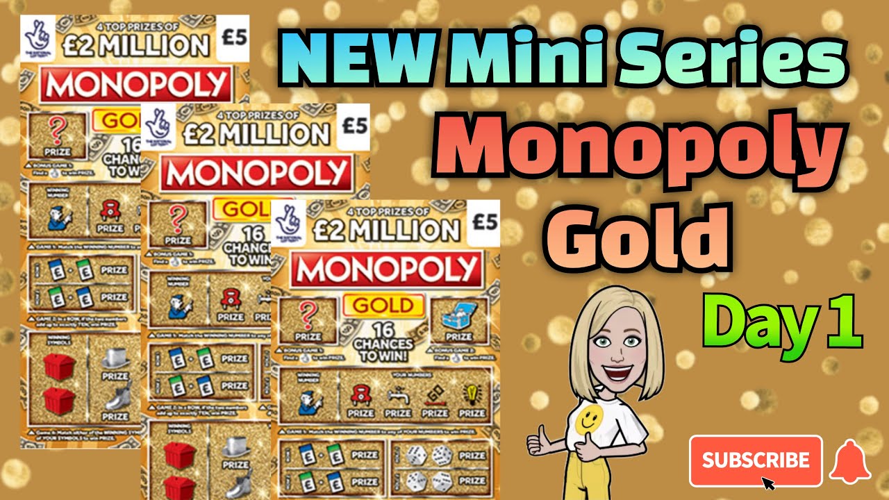 🎩💥 Brand New Monopoly Gold Scratch Cards Mini Series Day 1 💥🎩 #monopolygold