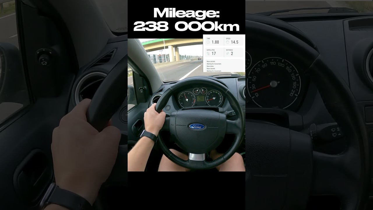 0-100 test: Ford Fiesta Mk6 1.6 16v 101hp 2005 #shorts #duratec #power #acceleration #pov
