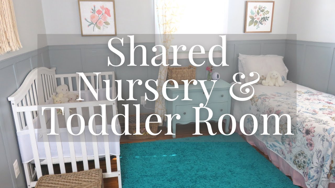 Shared girls nursery and toddler bedroom | Budget friendly | small space