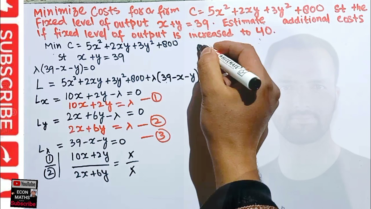 cost MINIMISATION problem