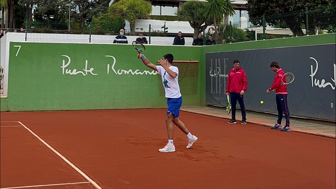 Carlos Alcaraz Davis Cup Practice 2022