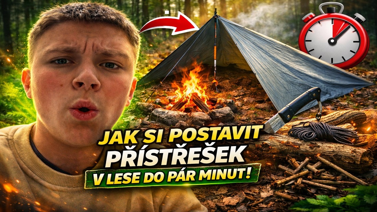 Jak si postavit rychle a kvalitně přístřešek v lese