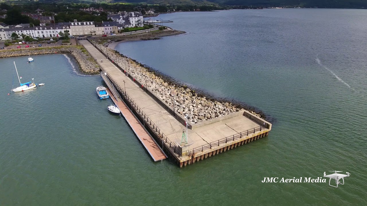 Warrenpoint in Northern Ireland in 4K Drone Aerial View