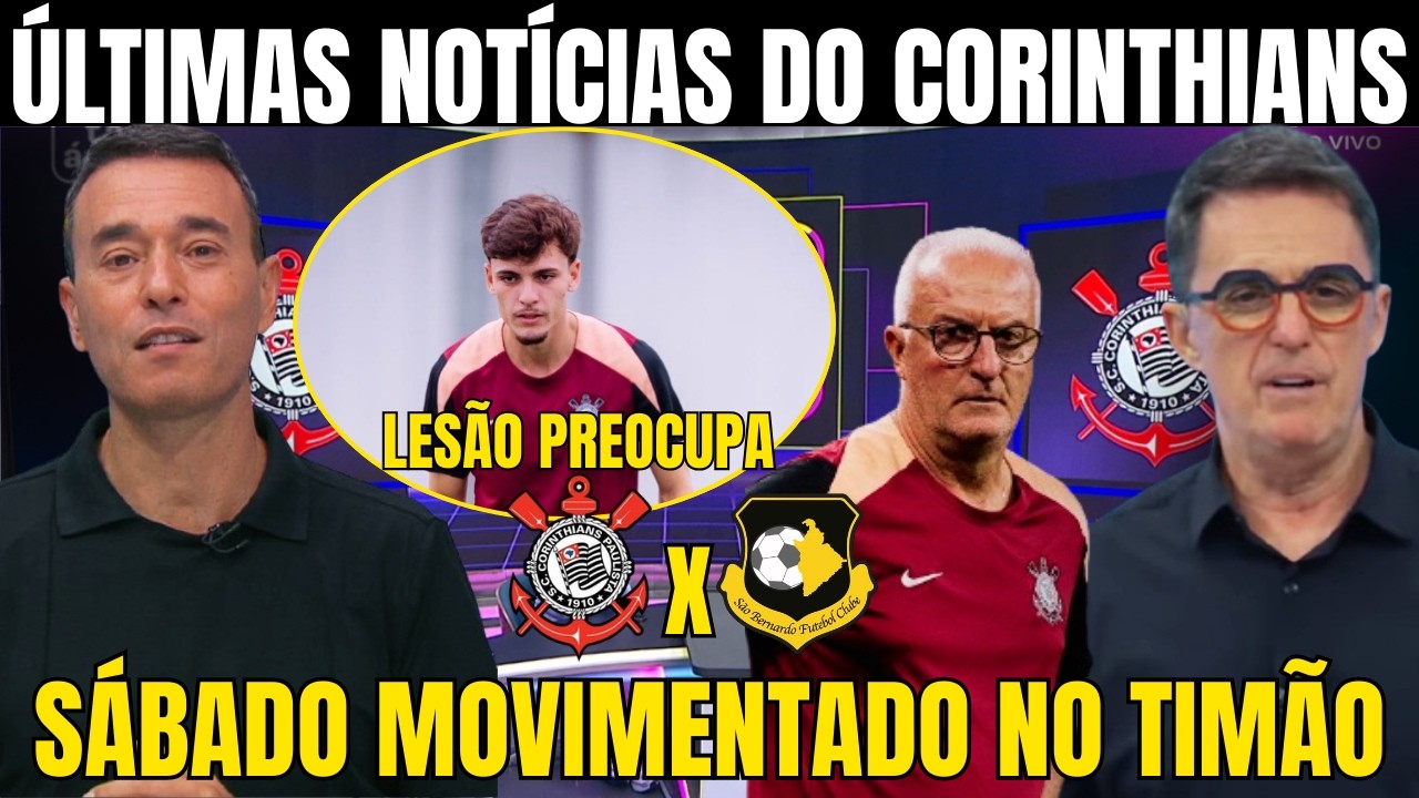 SÁBADO AGITADO NO CORINTHIANS! ÚLTIMAS INFORMAÇÕES DO TIMÃO! LESÃO DE BIDON! ZAKARIAS CHEGANDO!