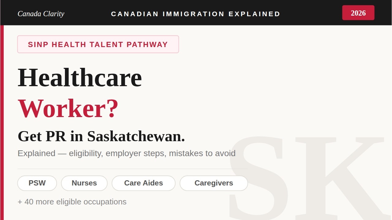 SINP Health Talent Pathway Explained &ndash; How Healthcare Workers Get PR in Saskatchewan (2026)