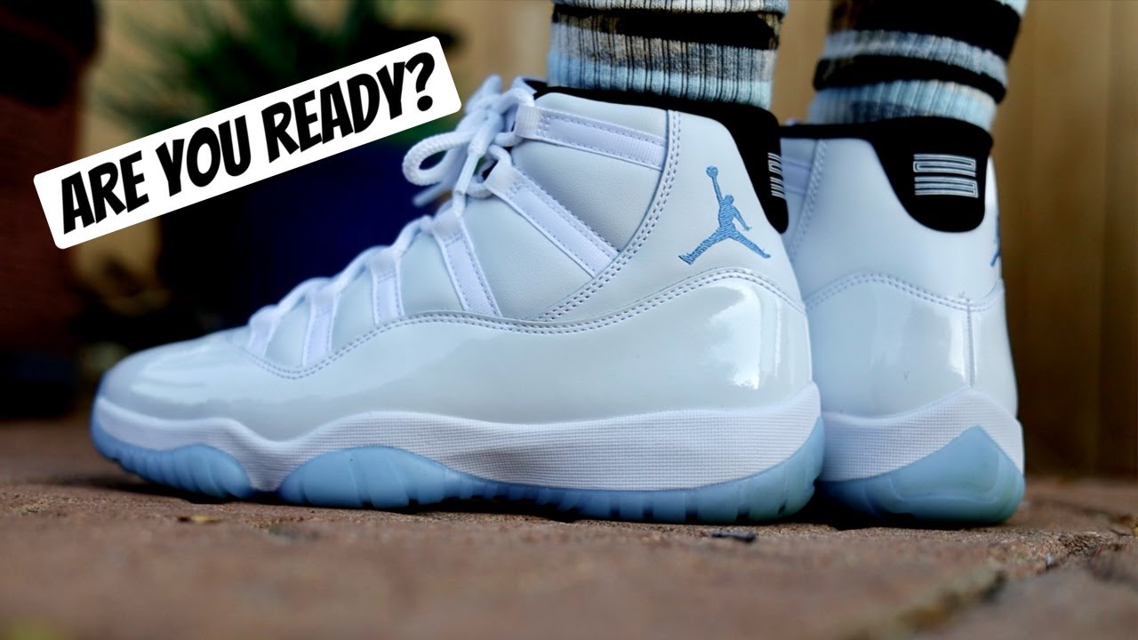 Air Jordan 11 Legend Blue Vs 2014 Legend Blue On foot