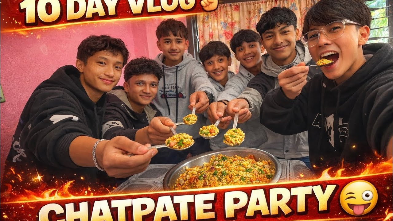 10 day vlog 🥰!chatpate party with friends 😂!funny😂