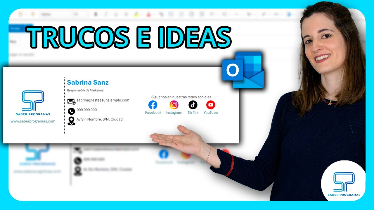📧🔵 Cómo crear una FIRMA con ENLACES en Outlook/Hotmail [Tutorial Completo]
