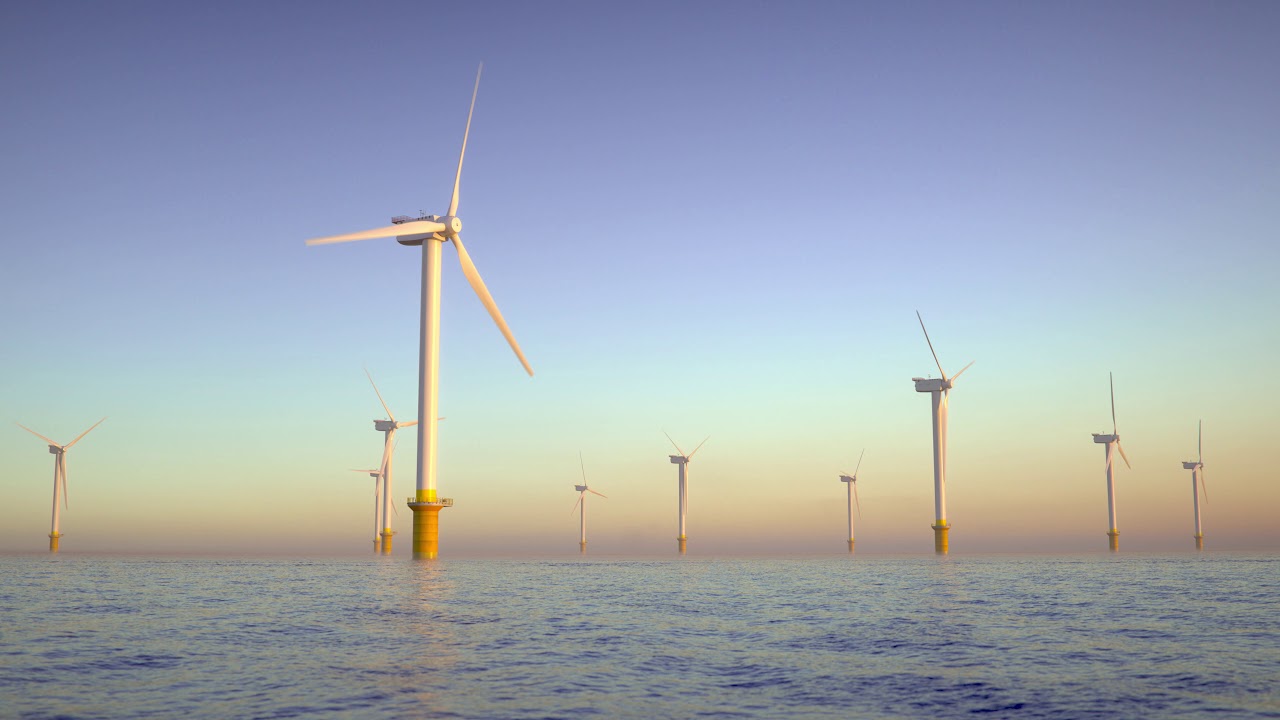 PLEX - FREE 4K & HD Stock Footage & Animation - Offshore Ocean Wind Turbines. No Copyright