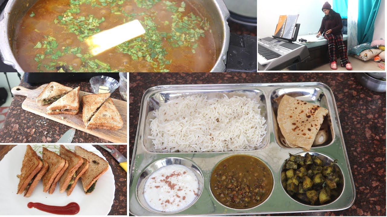 Sunday Special Breakfast And Dinner THALI | Yummy *VEG THALI* | MASALA URAD DAL | Indian Vlogger |
