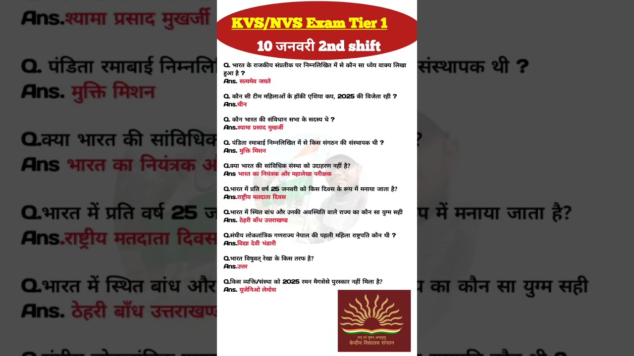 KVS NVS 10 January 2nd Shift Exam Analysis 2026 KVS Paper Analysis 