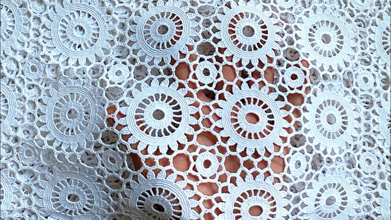 Circle Crochet Motif,  Lace Crochet For Beginners 🧶 Beautiful & Easy Crochet Motif Pattern,
