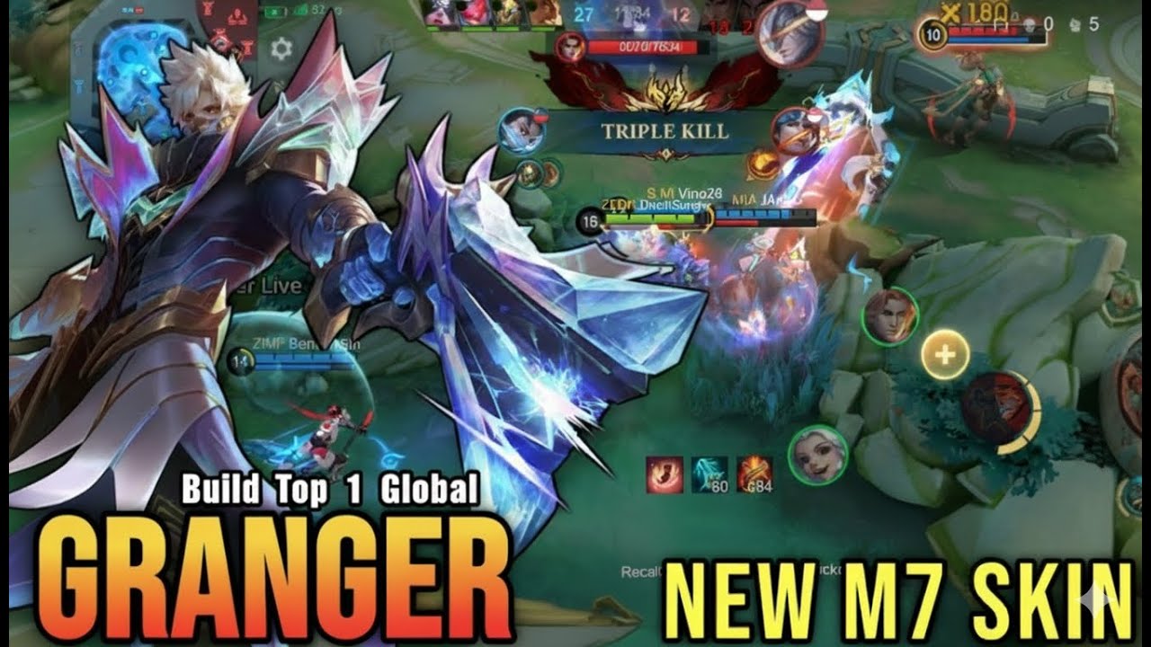 16 Kills!! Thunder Ascendant Granger New M7 Skin!! - Build Top 1 Global Granger ~ MLBB