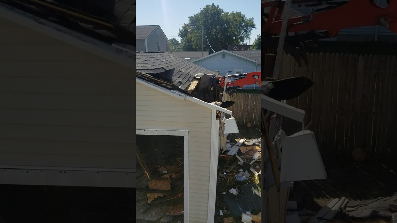 Kubota mini excavator demolition video 2