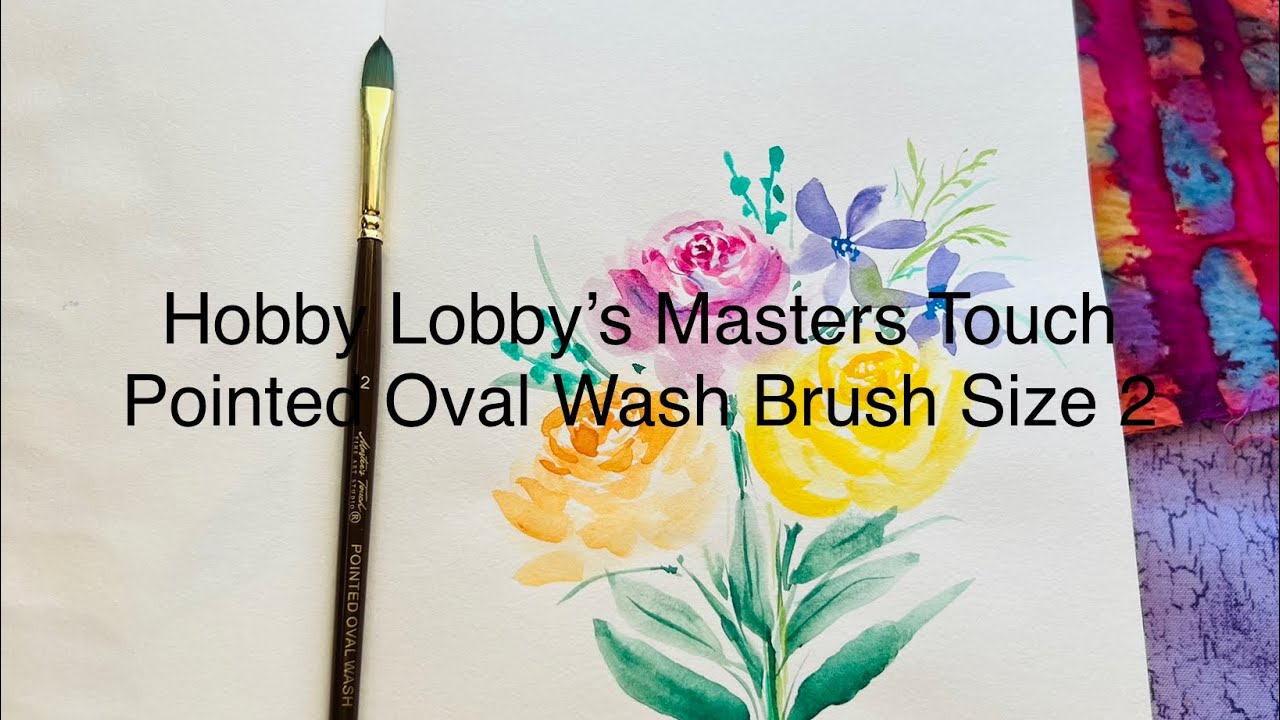 Hobby Lobby&rsquo;s Master&rsquo;s Touch Pointed Oval Wash Brush #hobbylobby #satisfying