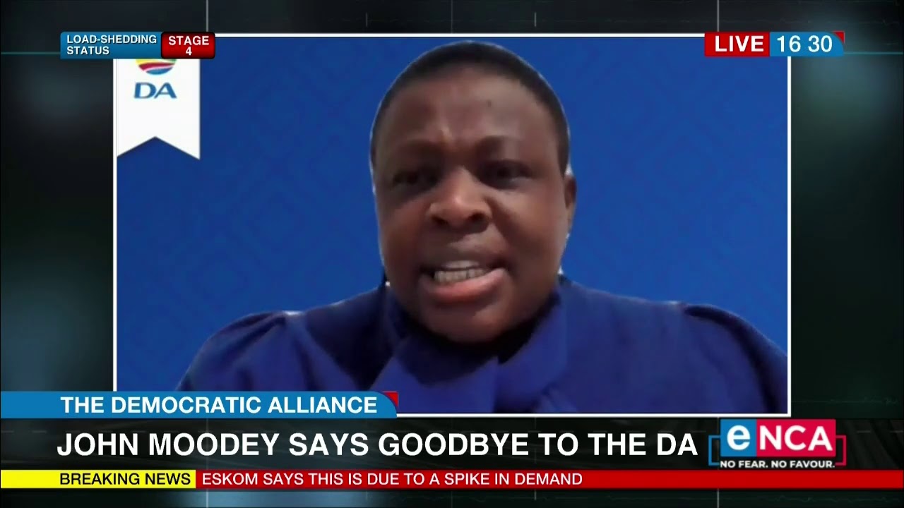 DA spokesperson unpacks John Moodey's resignation
