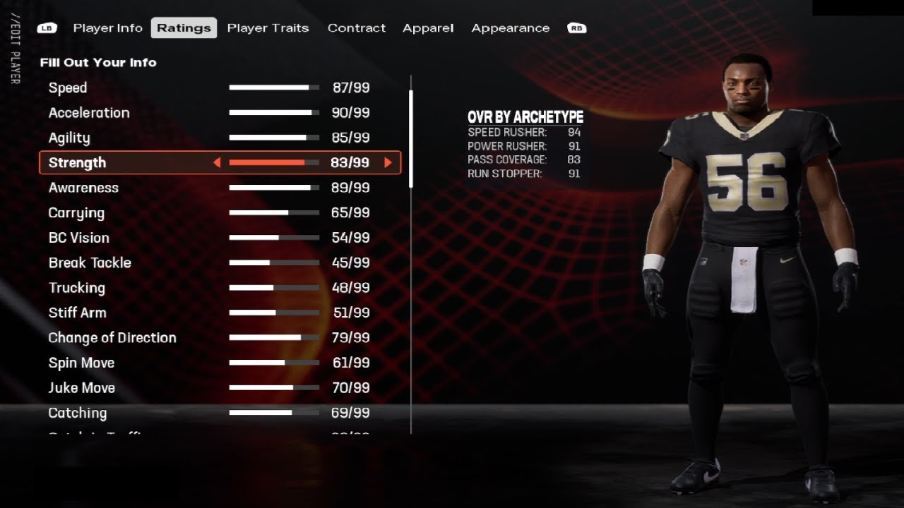 How To Create Pat Swilling Madden 25