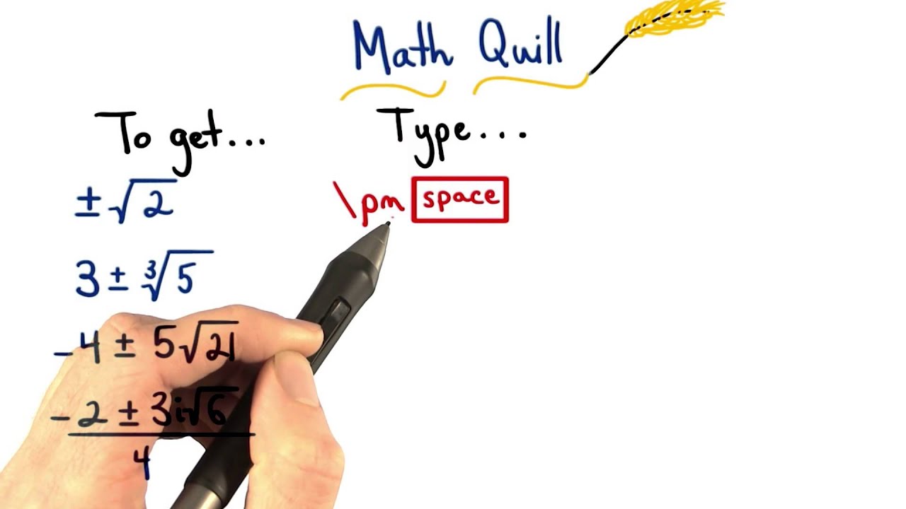 Math Quill Plus of Minus Sign - Visualizing Algebra
