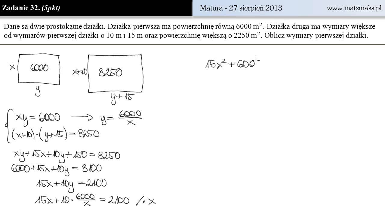 Zadanie 32 - matura poprawkowa 2013