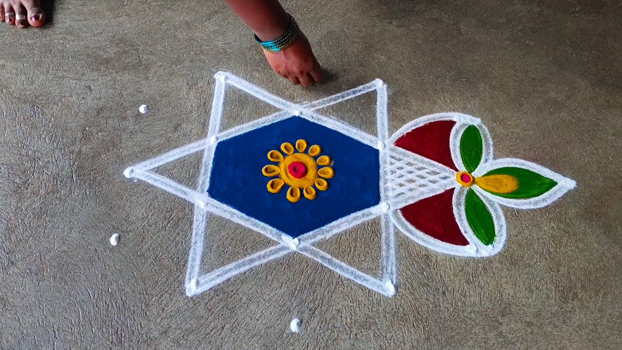 Beautiful rangoli azhagiya kolam 🪔🪔🪔🪔