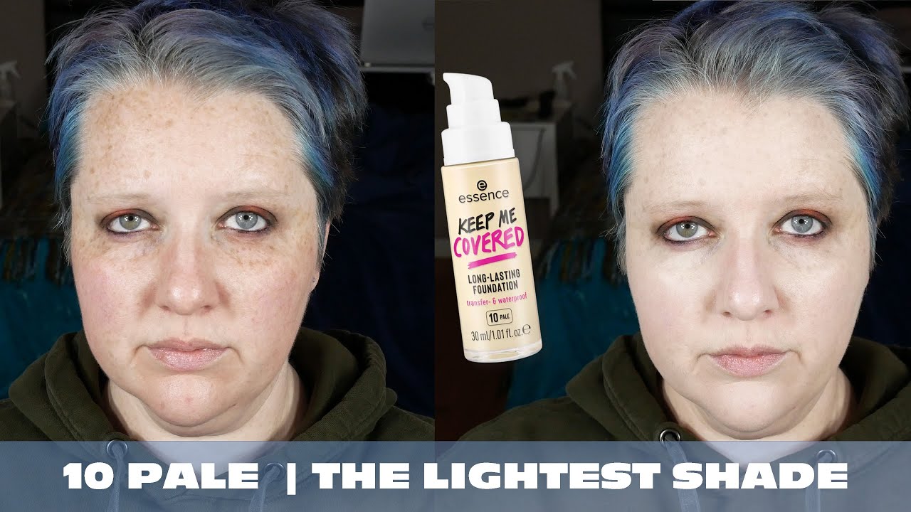 Essence Keep Me Covered Foundation in 10 Pale | over40 makeup, the palest shade