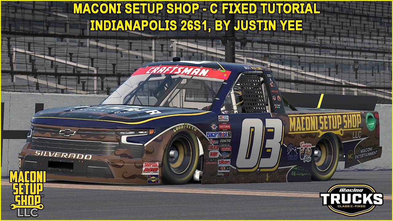 Руководство по квалификации и гонке 26S1 в iRacing Maconi C-Fixed Trucks Indianapolis