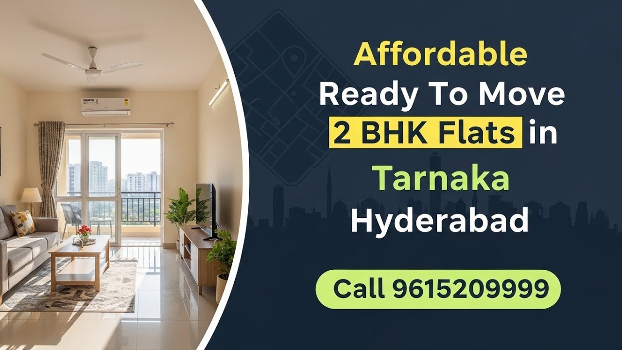 Pay 6 Lakhs Only | Ready To Move 2 BHK Flats for Sale in Tarnaka Hyderabad | 90% Loan