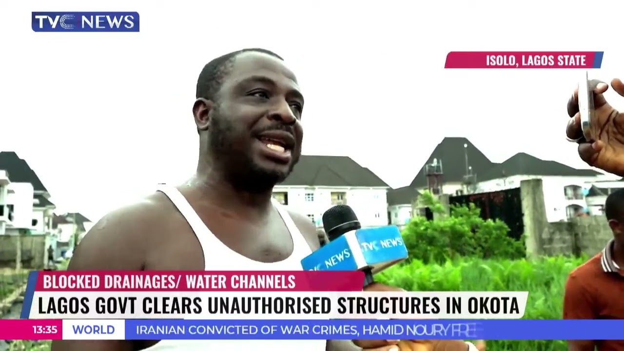 Lagos State Govt Clears Unauthorised Structures Blocking Drainages/Water Channels in Okota