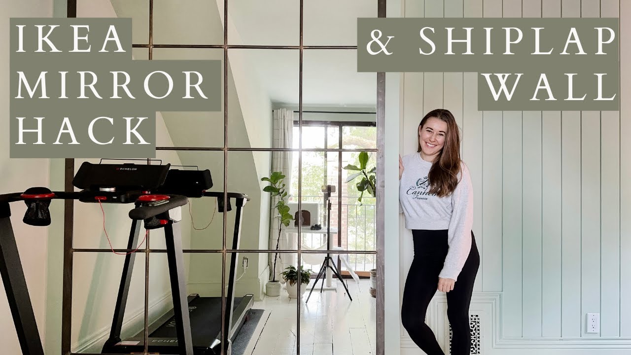 Бонусная комната: зеркало IKEA Hack + стена из досок | Дом Эммы Кортни